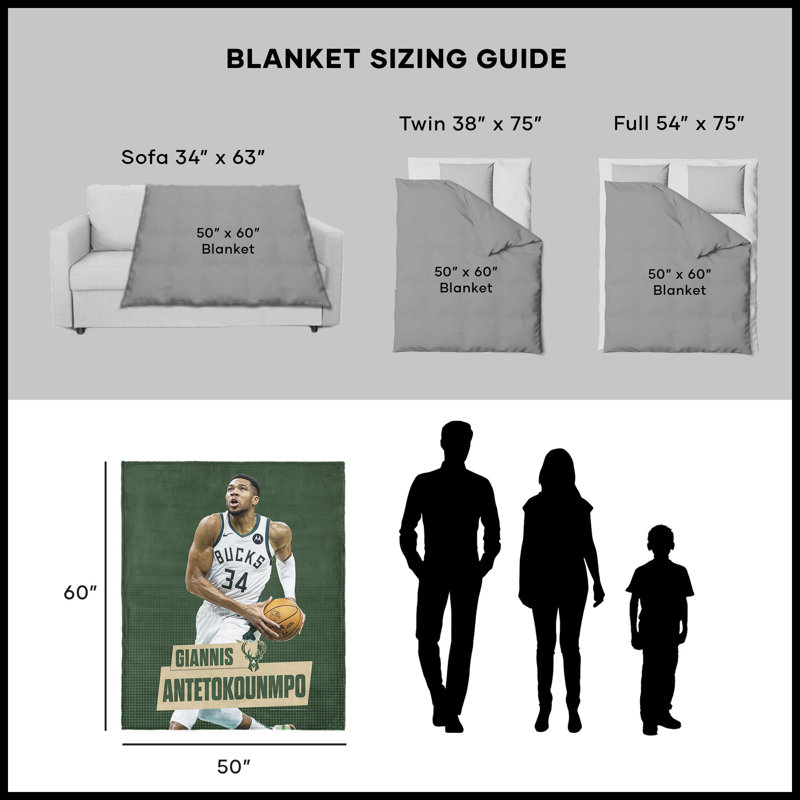 Jeté en sherpa NBA Milwaukee Bucks Giannis Antetokounmpo