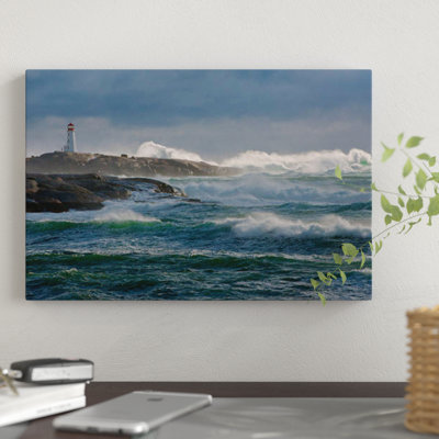 Dans la protection d'un phare par Jamie Morrison, reproduction sur toile tendue sur châssis