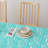 Round Tablecloth, 100% Cotton, 60 Round", Aqua Summer Stripe