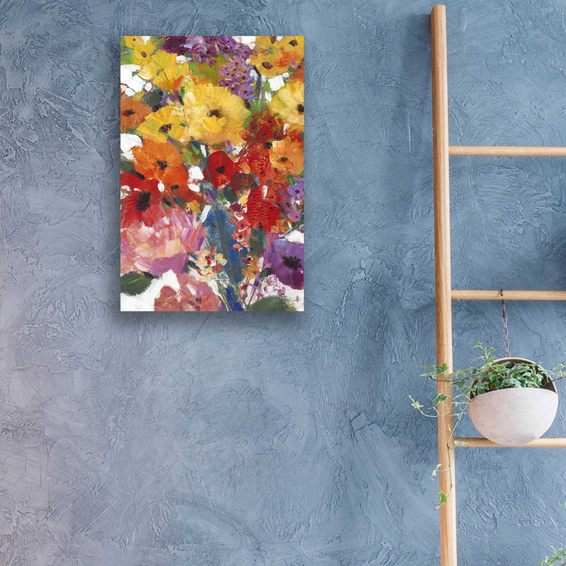 «Fresh Floral II» par Tim O'Toole, art mural en verre acrylique, H 24 po x l 16 po x P 0,2 po