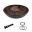 Lavabo vasque circulaire en verre 16,5 "avec bonde escamotable