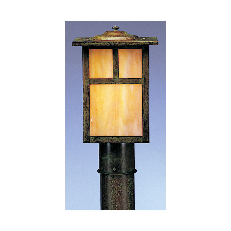 Mission 1 - Light Lantern Head, Almond Mica, Pewter, 6.75” H x 5" W / T - Bar