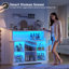 Wine Cabinet with RGB Lighting, Charging Station, 4 Removable Wine Racks (Exclude Refrigerator)-1174732078