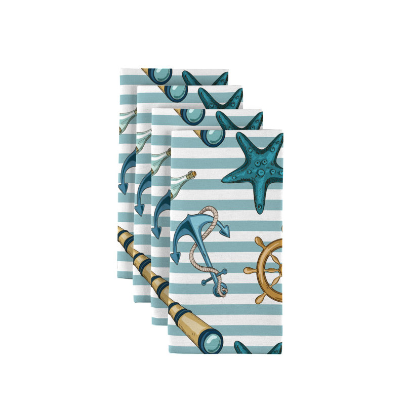 Polyester Nautical Square Napkin