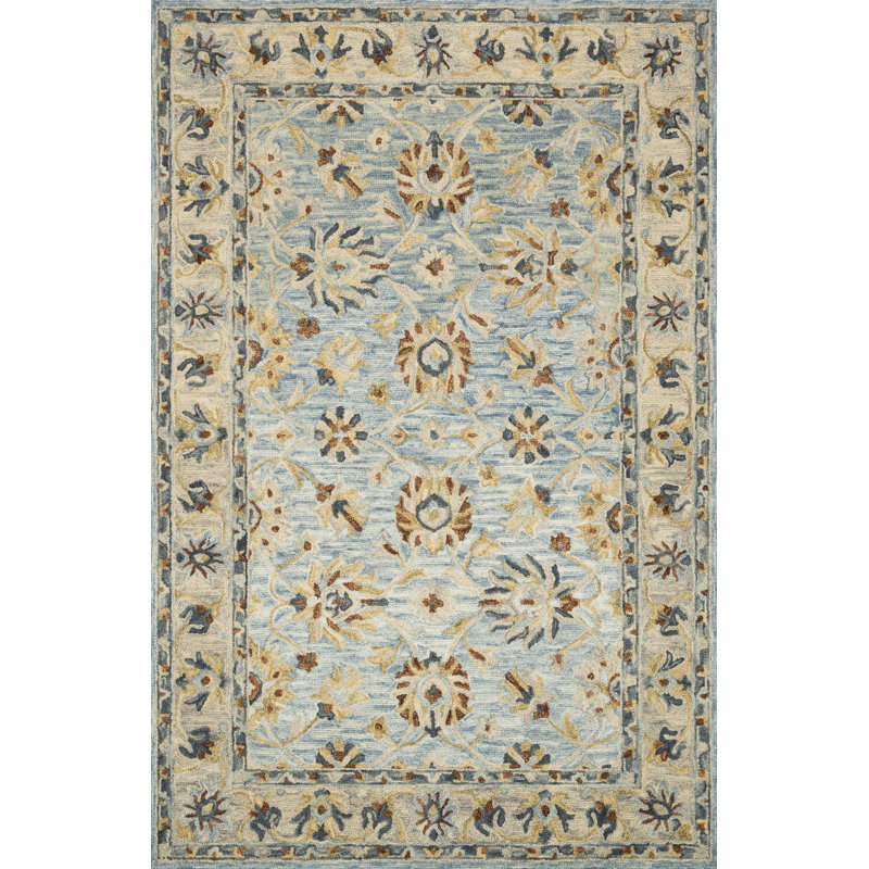 Hand Hooked Wool Oriental Indoor Rug, Rectangle 9'3" x 13'
