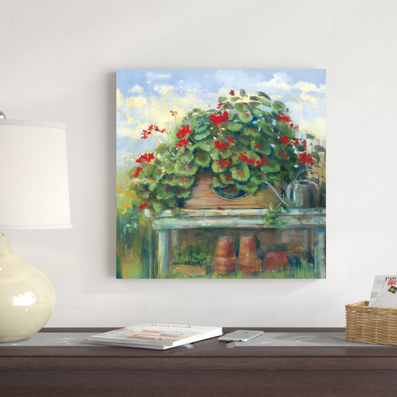 " Geranium Bench ", 20" H x 20" W x 1.25" D