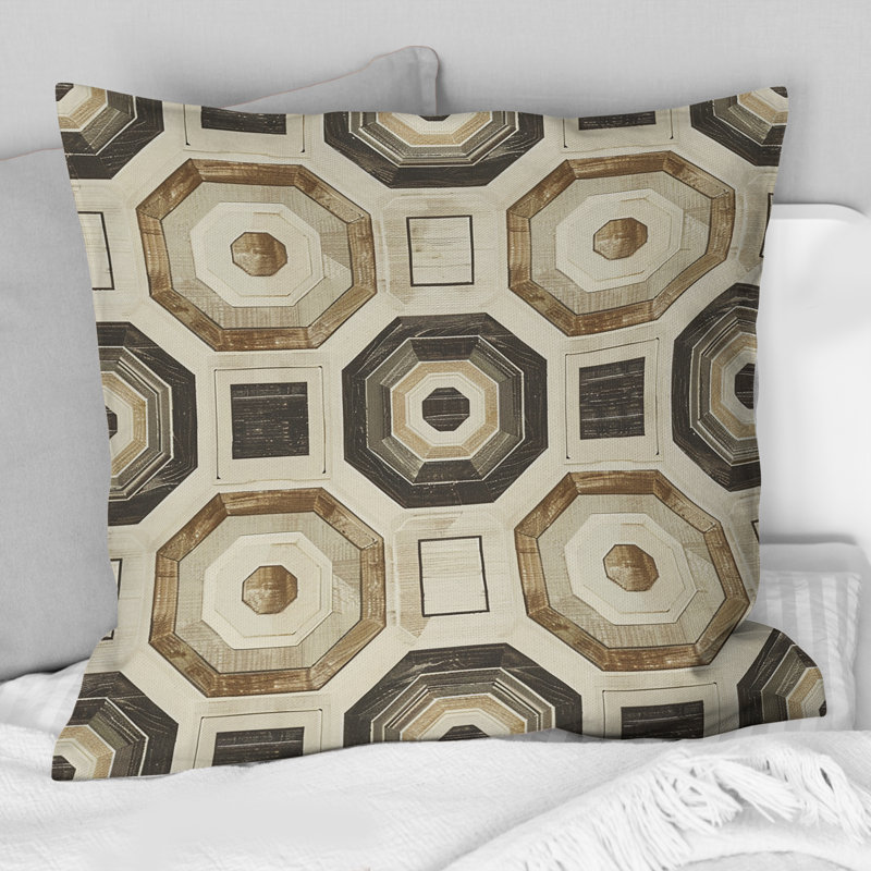 Coussin Beige clair Midcentury I - Midcentury, H 16 po x l 16 po