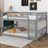 Roomy Full Over Full Bunk Bed With Robust Ladder-1814989138