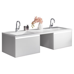 Ladena Vitreous China Rectangular Undermount Bathroom Sink