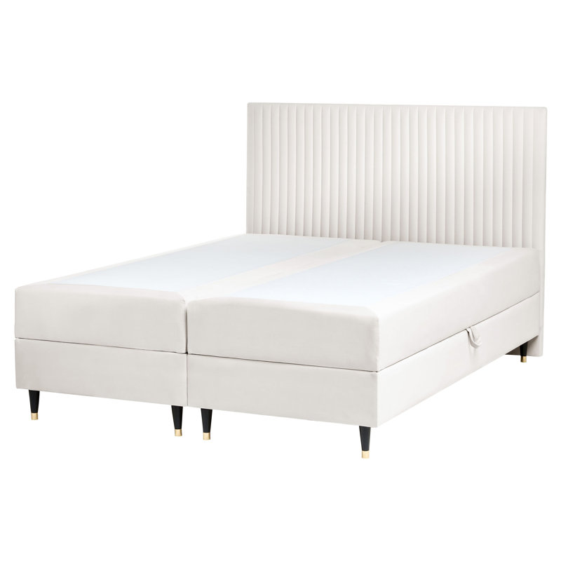 Upholstered Divan Bed, Kingsize (5'), Off White
