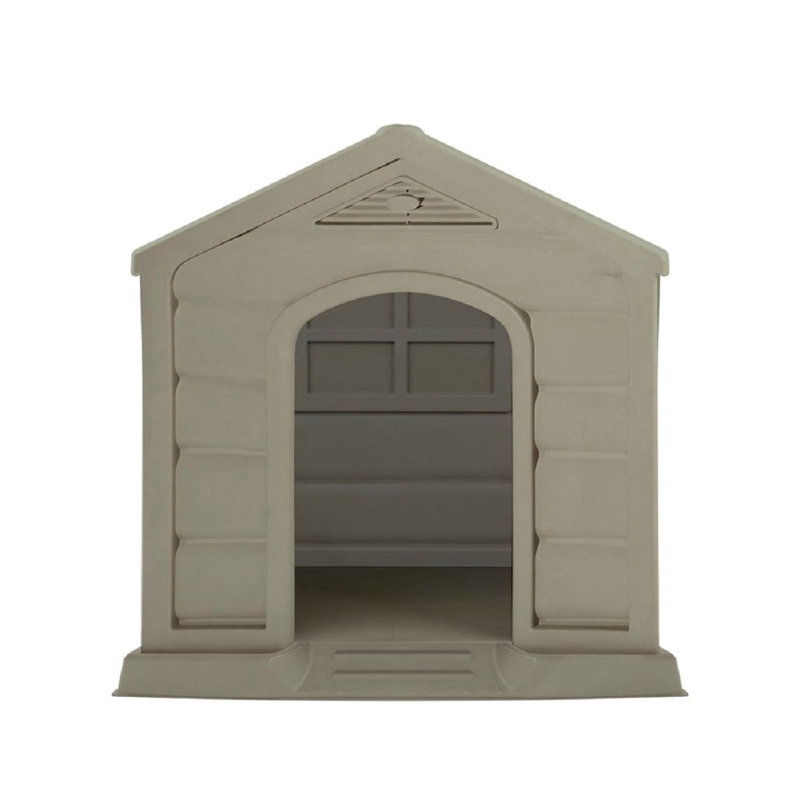 Niche pour chien en plastique taupe Ellinore, H 35 po x l 36,2 po x P 35,4 po