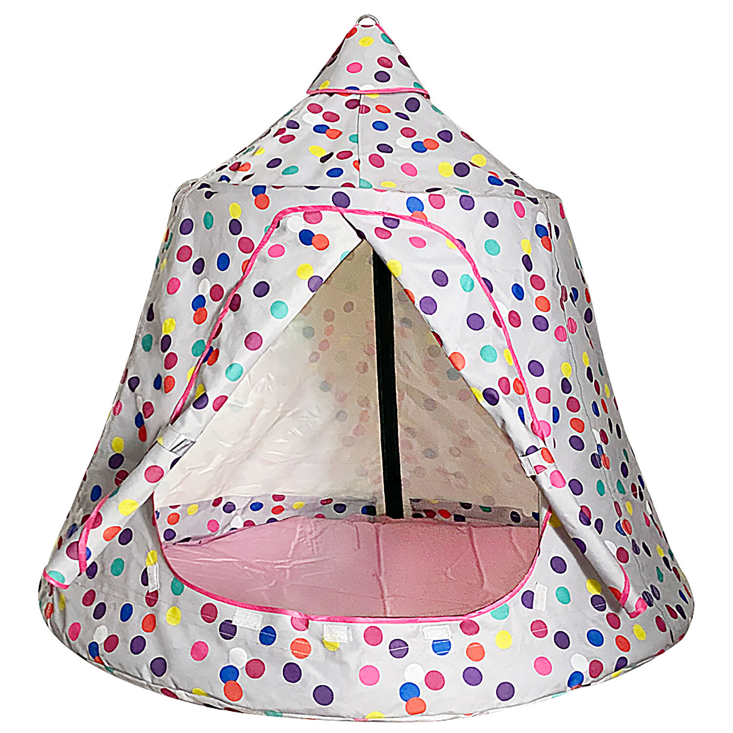 Cat Activity Center/Tent with Hanging Toy, 21 x 14, Black/White