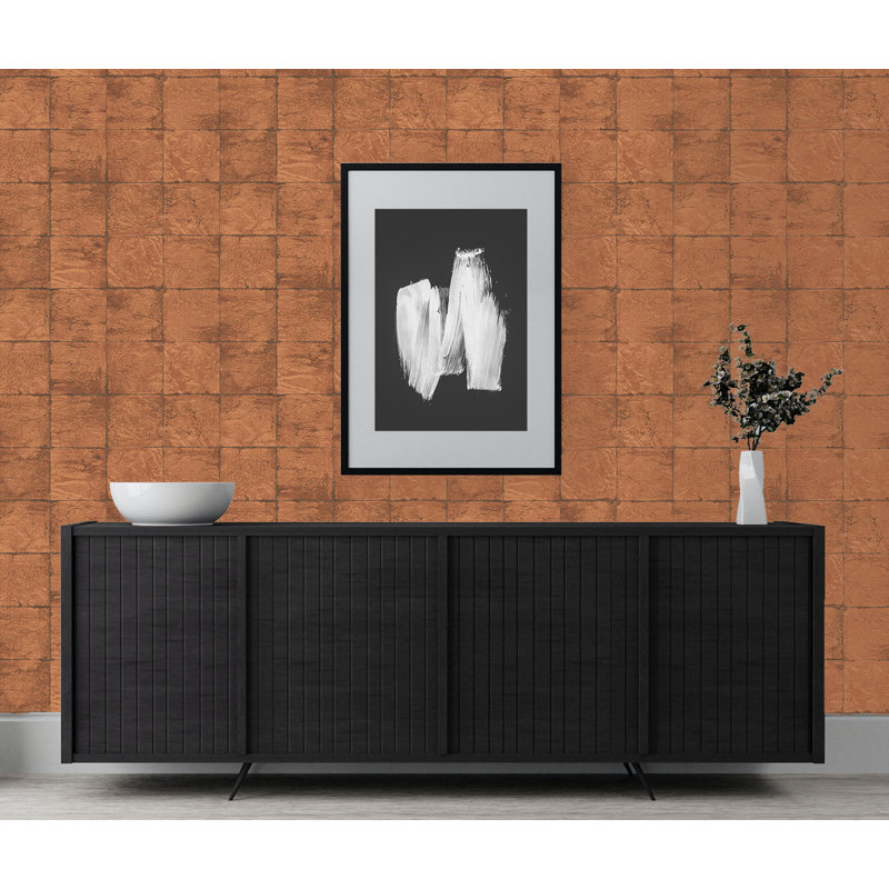 Rouleau de papier peint L 27 pi x l 27 po, Miel métallique