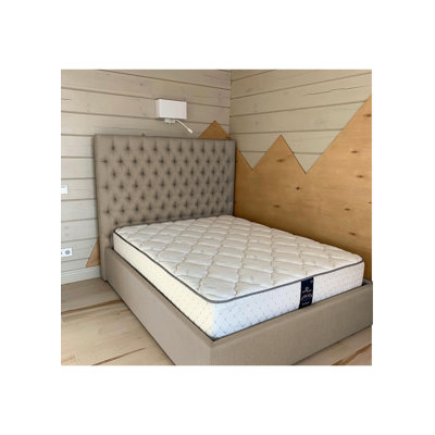 Leon Deshler Upholstered Bed Frame - Plush Velvet with Headboard and Sprung Slats