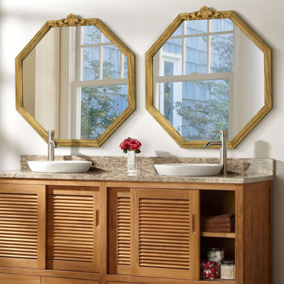 Miroir d'appoint mural Aggappera Octagon (ensemble de 2)