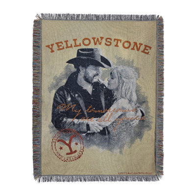 Paramount Yellowstone Throw Blanket, Rip And Beth Western Ranch Decor, 48x60 Inches