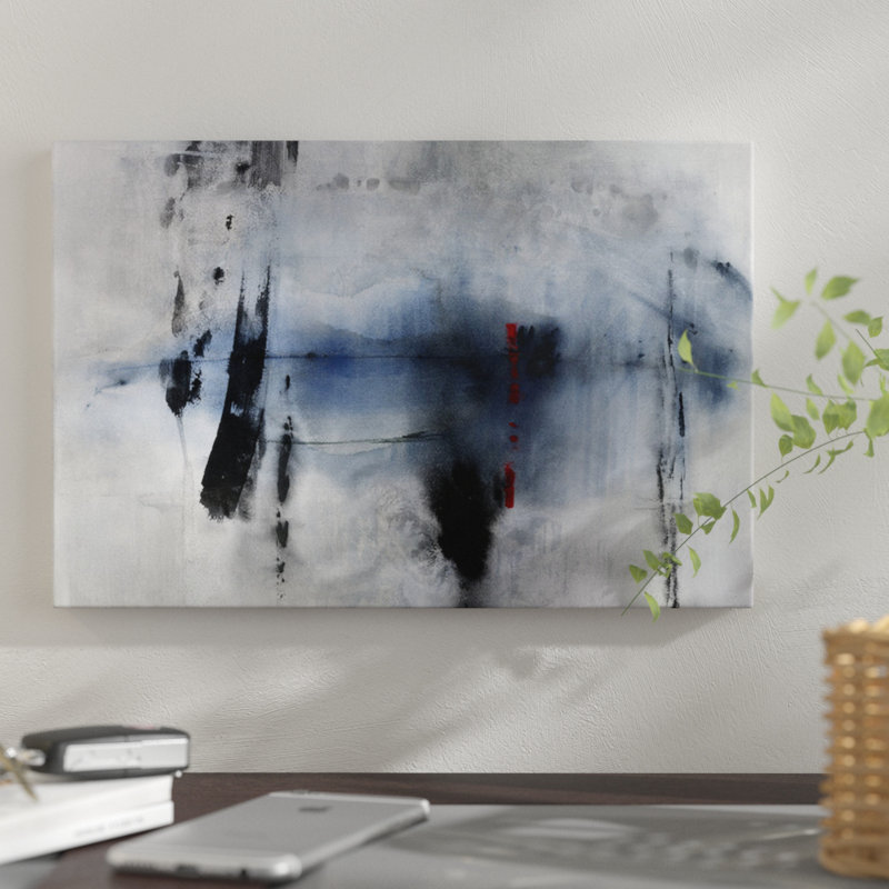 «Echelon I», impression sur toile, H 16 po x l 24 po x P 1 po, Papier avec cadre noir, Blanc
