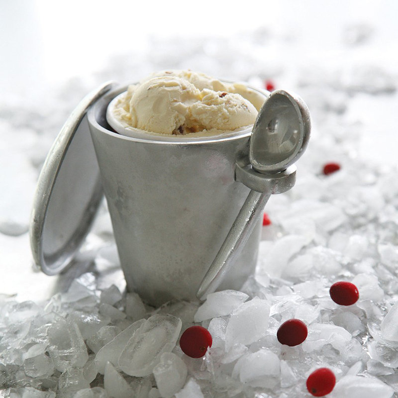 Pint Ice Cream Server Dining Bowl, Silver