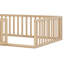 Structure de lit de jour en bois avec clôture-512075130