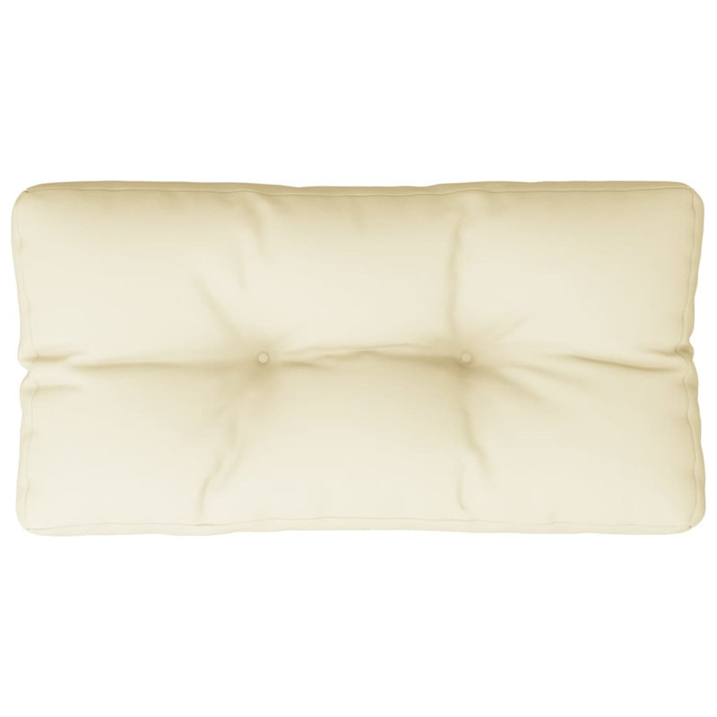 vidaXL Pallet Cushion Cream 31.5"x15.7"x4.7" Fabric, Cream, 31.5" H x 15.7" W x 4.7" D