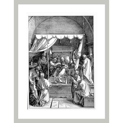La mort de la Vierge de la série «La vie de la Vierge» par Albrecht Dürer, impression giclée sur cadre