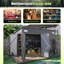 10 Ft. W X 8 Ft. D Metal Lean-to Storage Shed With Three Doors
