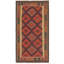 Tapis de zone en laine rouge/brun 4 pi x 6 pi 6 po one-of-kind à la main noué la Lorain