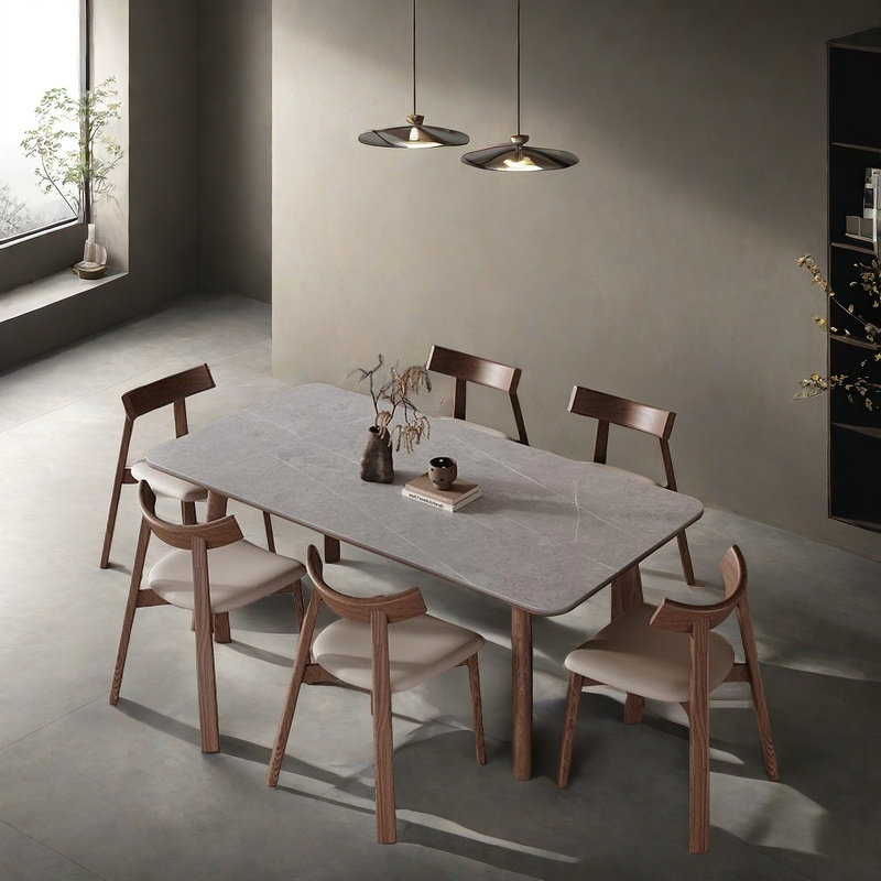 Ensemble de table de salle à manger Rock, H 29,53 po x L 62,99 po x l 31,5 po