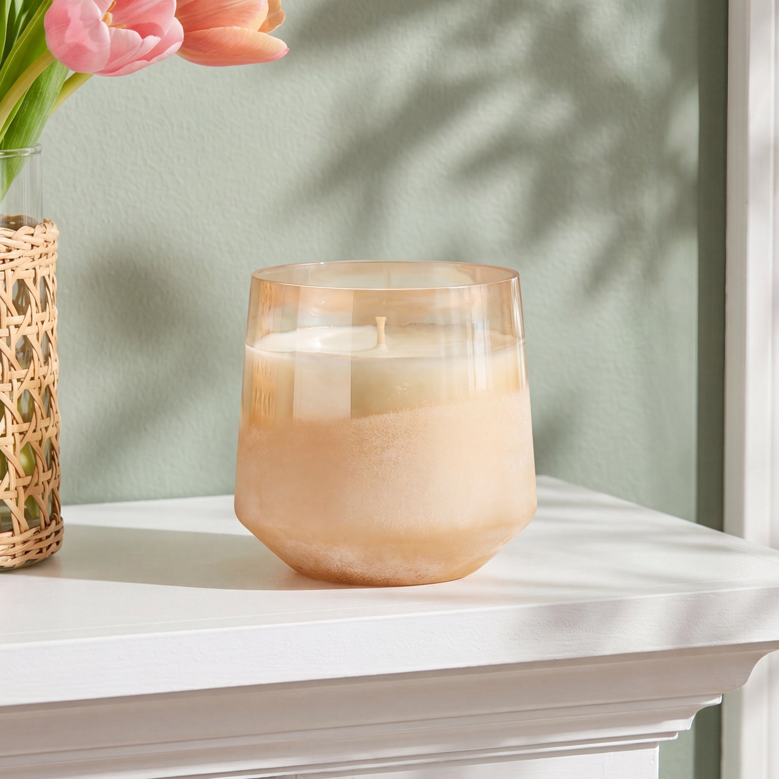 Coconut Milk Mango Scented Jar Candle, Baltic Glass