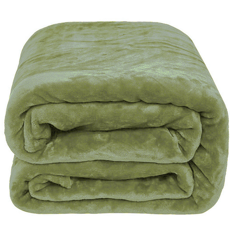  Couverture en flanelle super douce et chaude, Grand, Sauge