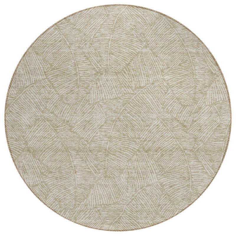 Tapis ivoire rond 8 po