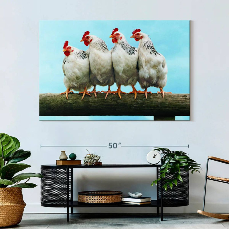 Brampt Chicken Friends, 34" H x 51" W