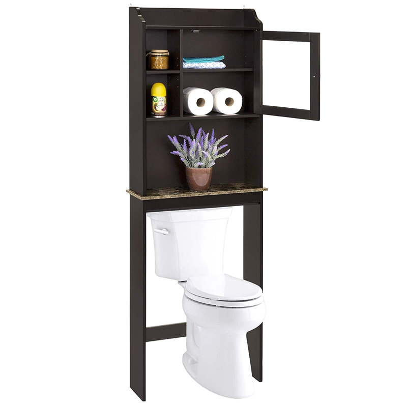 Modern Over The Toilet Space Saver Organization Wood Storage Cabinet For Home, Bathroom - Espresso