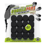 Gorillapads Cb147 Non Slip Furniture Pads/Gripper Feet (Set Of 32) Self Adhesive Rubber Floor Protectors, 1 Inch Round, Black