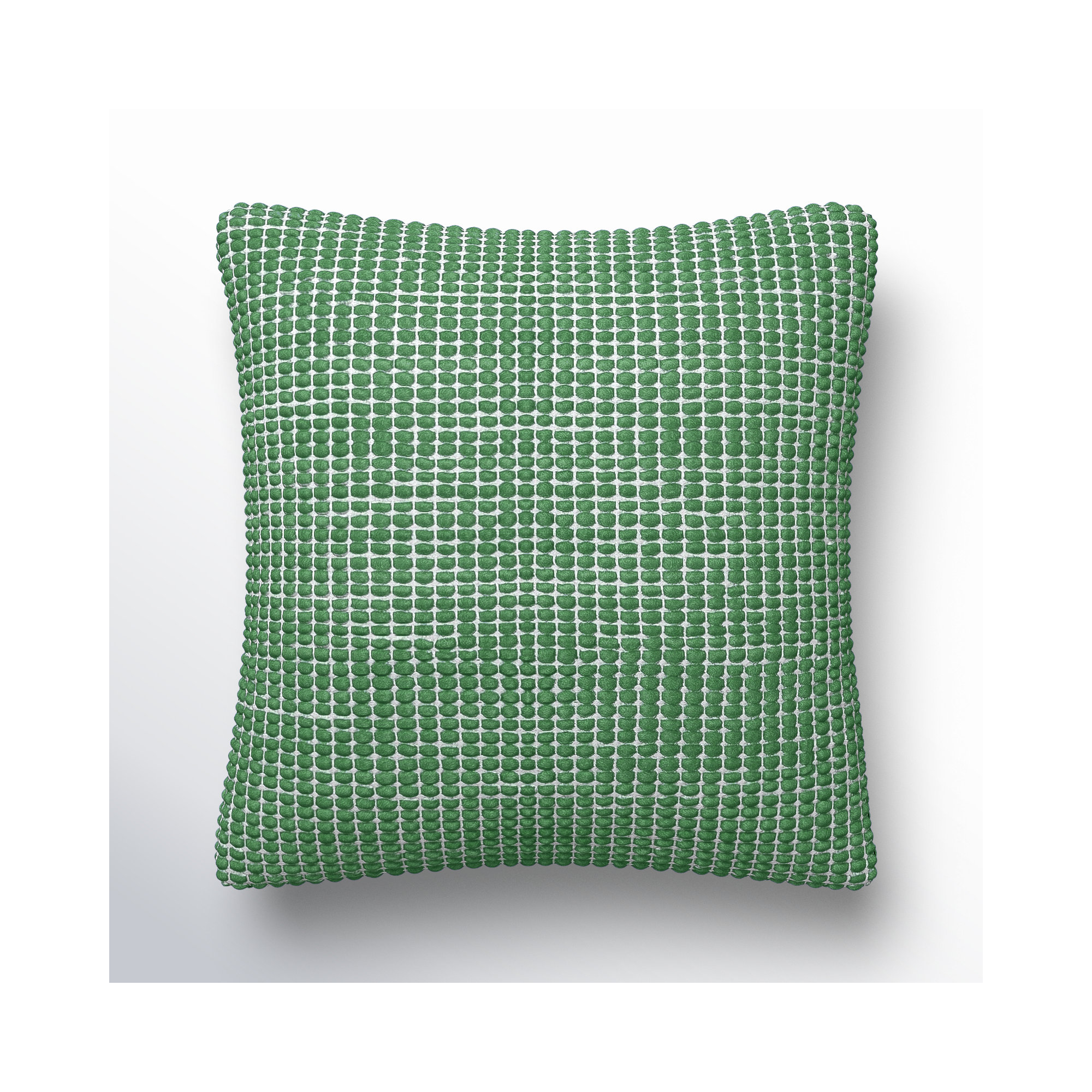 Waverly Wool Throw Pillow, Down, 20" x 20", Green