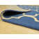 Tapis bleu foncé en laine touffeté à la main Durrant