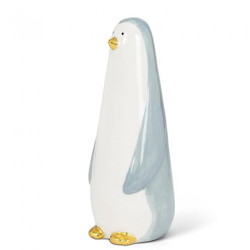Figurine pingouin, H 6,5 po x l 2,5 po x P 2,5 po