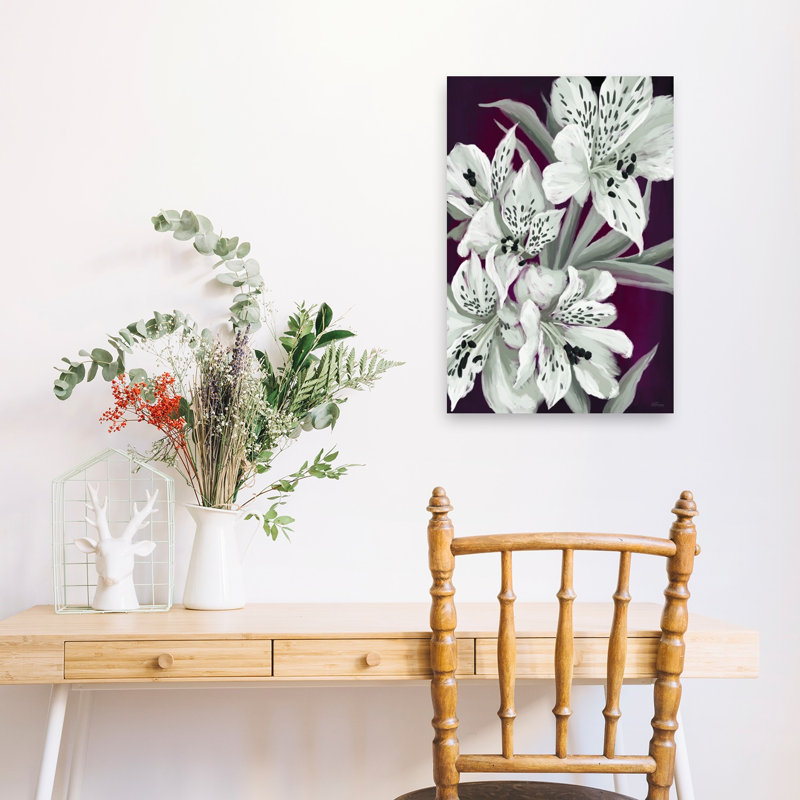 Evening Blooms Contemporary Abstract Nature Wall Art Print 1 Piece Wrapped Canvas Wall Art, 60.96cm H x 40.64cm W