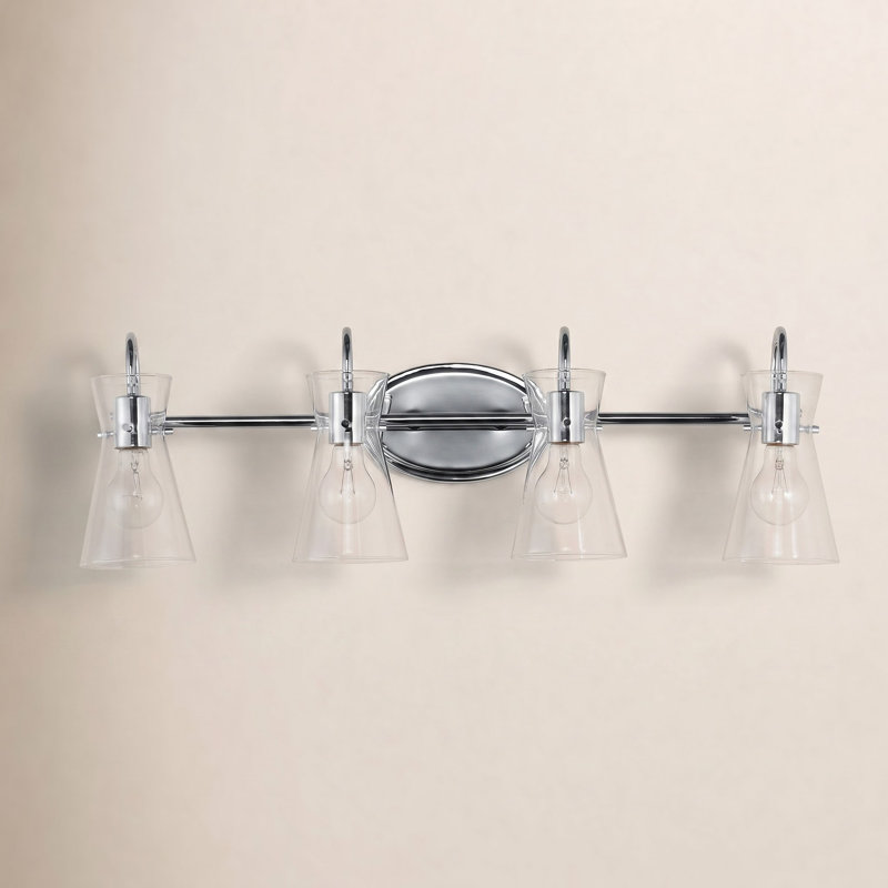 Delune Maia 4 - Light Dimmable Vanity Light, Polished Chrome