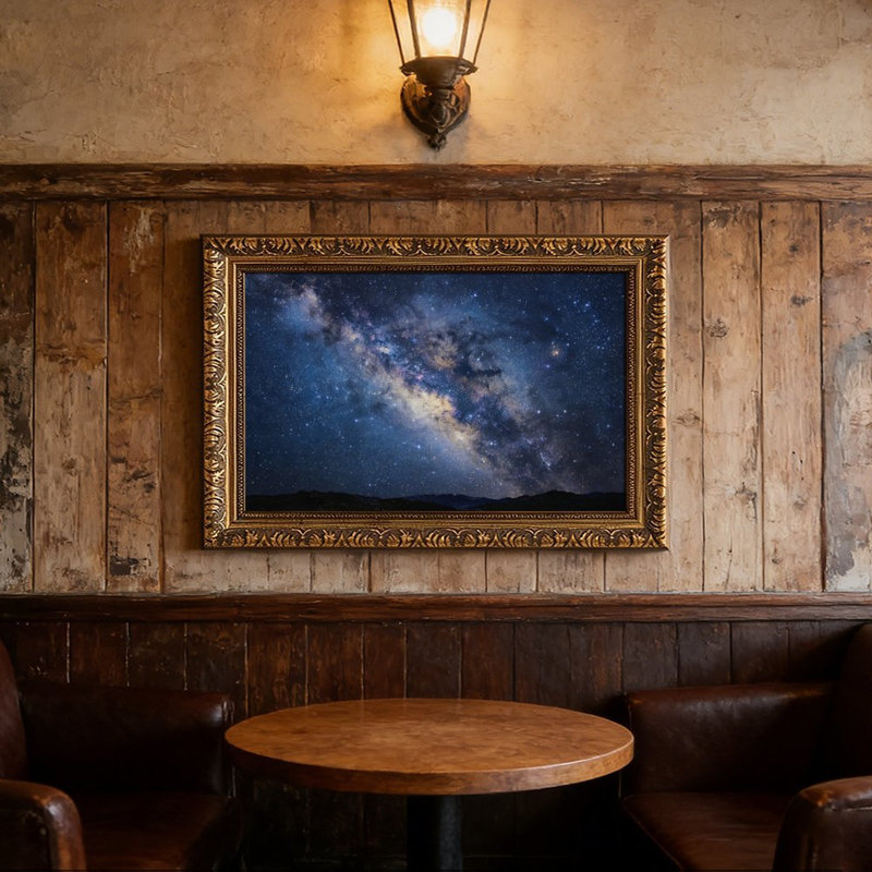 Milky Way - cadre mural rétro GalaxyOrnate - cadre décoratif doré pour art, L 12 po x l 18 po