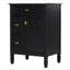 Meuble-lavabo de 24 po avec lavabo, armoire en bois massif et panneau de fibres à densité moyenne avec un tiroir rabattable, deux tiroirs standard et une tablette réglable, meuble-lavabo noir autoportant pour le rangement de la salle de bain