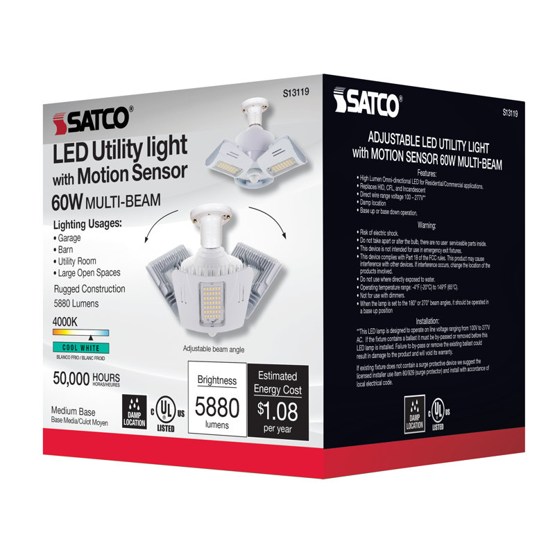 60 Watt White LED Bulb
