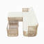 Ensemble de canapé modulaire d'extérieur en osier, canapé de patio en forme de L avec table basse et coussins en verre