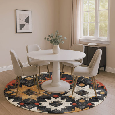 Premium Machine Washable Fairwood AMF1879 Aztec Rug
