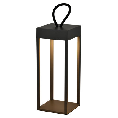 Rechargeable Portable LED Outdoor Light, Dark Grey Finish