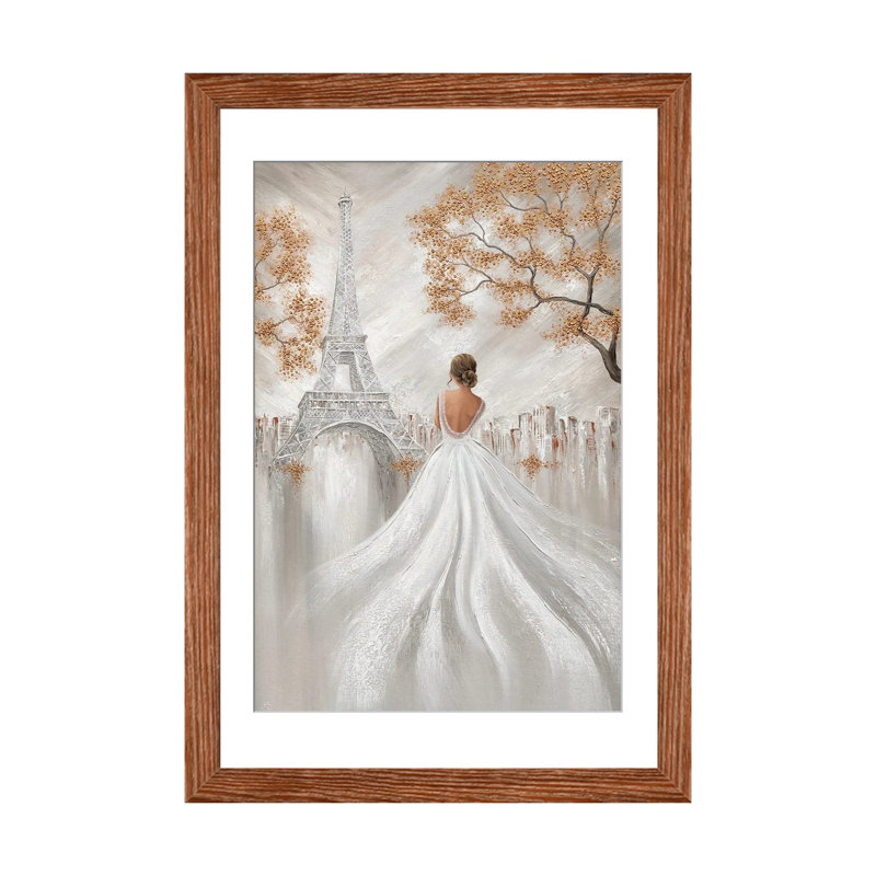 Eiffel Elegance, Paris Flair_1PFA, Cadre classique en bois, H 24 po x l 16 po