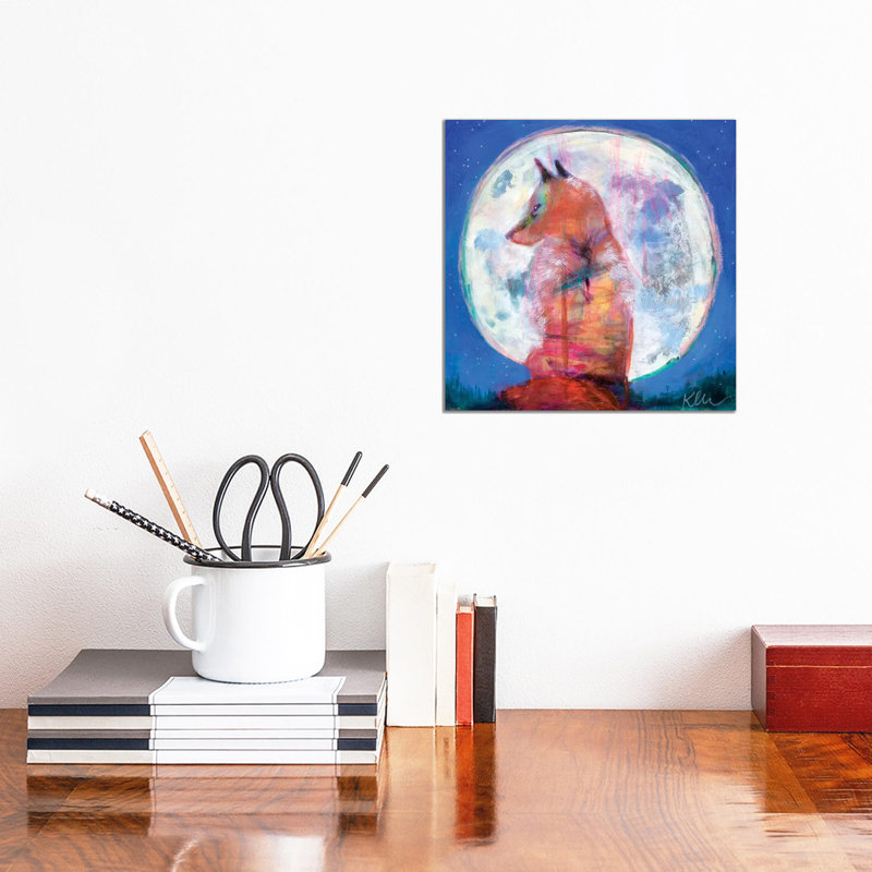 Moon Rise by Kerri McCabe - Wrapped Canvas Painting, 30.48cm H x 30.48cm W x 1.91cm D