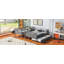 Lit superposé simple au-dessus d'un lit double pratique avec échelle de sécurité, lit gigogne escamotable et système de barrière de sécurité, gris-1736044261