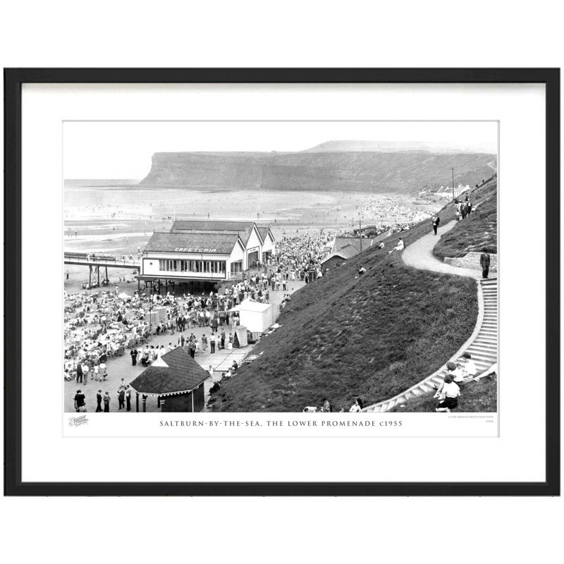 Saltburn By The Sea, The Lower Promenade C1955 - Single Picture Frame Print, 45cm H x 60cm W x 2.3cm D