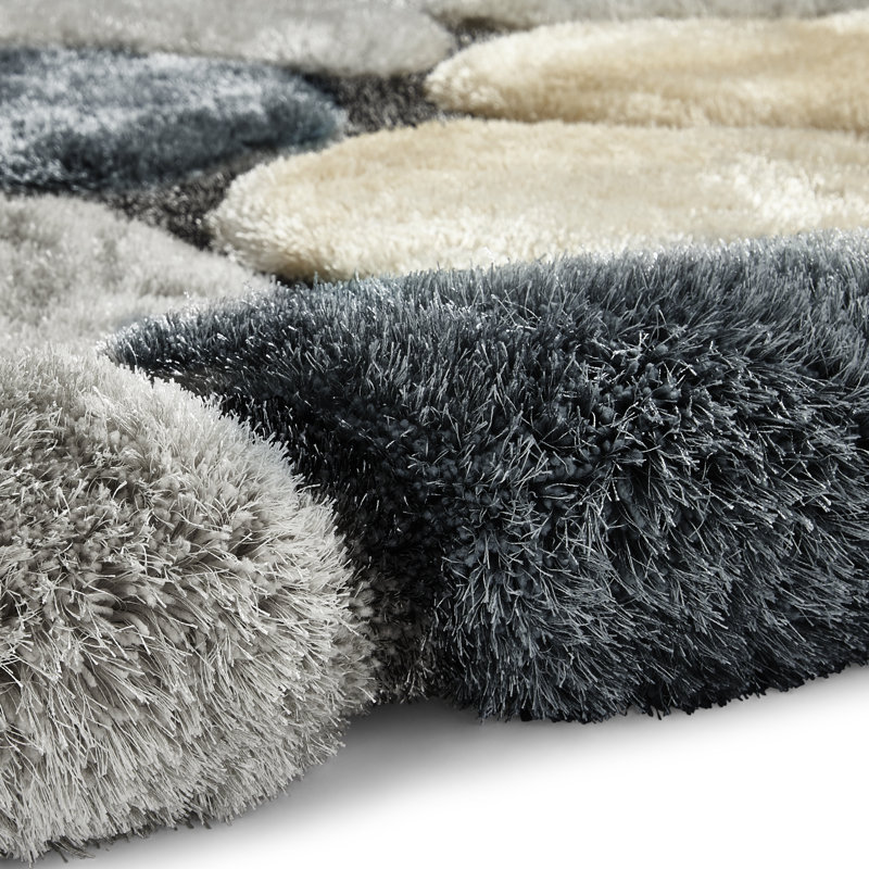 Drew Hand Tufted Grey/Blue/Cream Rug, Rectangle 150 x 230cm